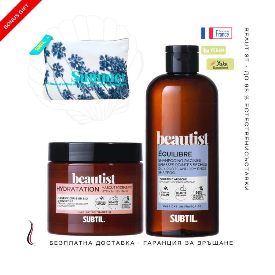 Терапия за мазен корен BEAUTIST - мaска и шампоан